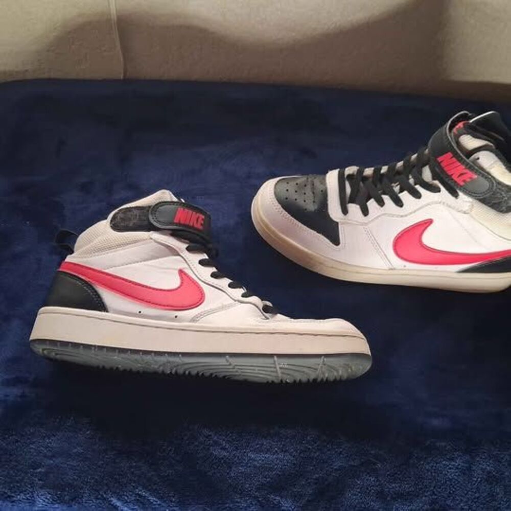 Nike CD7782-110 High-Top Sneakers White Black Red US 5Y